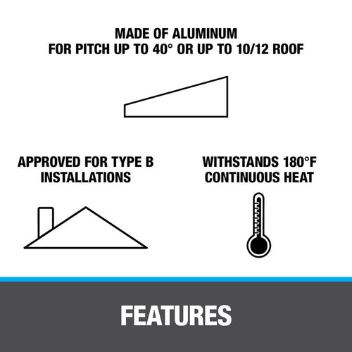 Oatey® Aluminum No-Calk® Roof Flashings/Standard Base